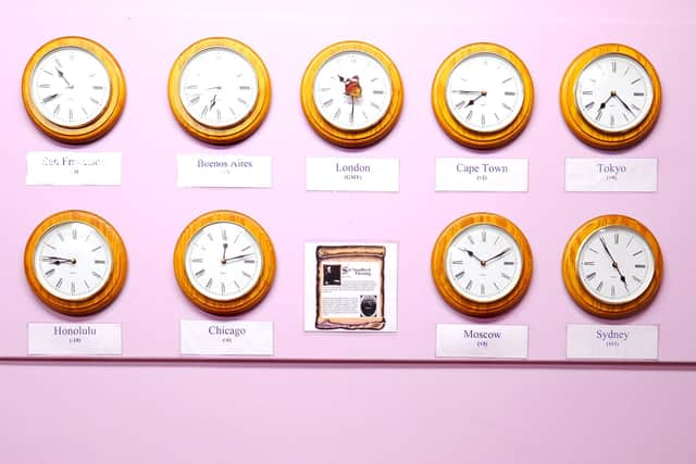 The clocks which told the time across the globe (Pic: Fife Photo Agency)
