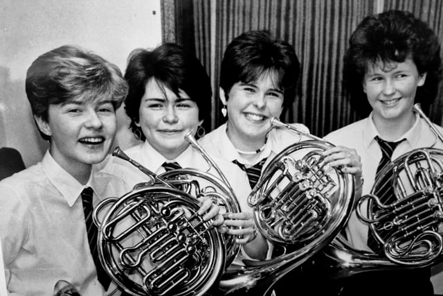 Four talented young musicians from Auchmuty High School pictured in 1985.