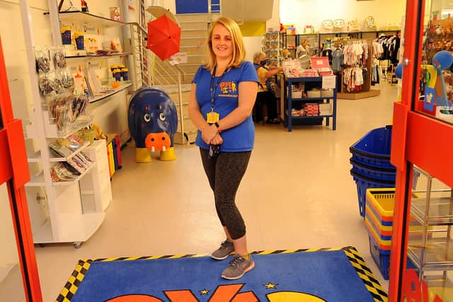 Jennifer Gill at the charity's store in Glenrothes. Pic: Fife Photo Agency.