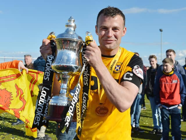 Kevin Smith captained East Fife to a League Two title win. Pic by George McLuskie
