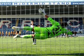 Lewis Vaughan scores the final penalty to secure Raith's bonus point (Pics: Fife Photo Agency)