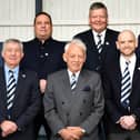 Raith Rovers' new board pictured last May after taking over from ex-owner John Sim (front, 2nd left) (Pic by Tony Fimister)
