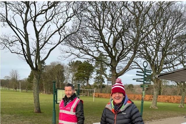 Keith Traill and Michael Cain were marshals at Kirkcaldy Parkrun