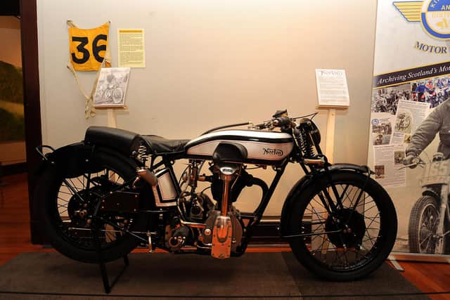 Norton motorbike displayed in the exhibition. Pic: Fife Photo Agency.