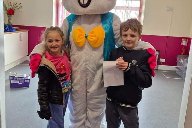 All smiles with the Easter Bunny at Linton Lane.