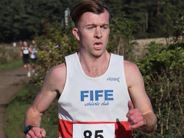 Fife Athletic Club’s Ben Kinninmoth was eighth in their 2026 Giffordtown 5K near Ladybank on Sunday in 15:52 (Photo: Pete Bracegirdle)