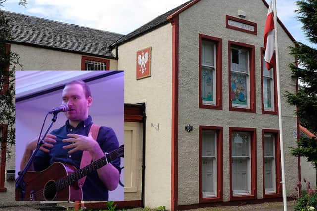 Live music returns to the Polish Club this week with (inset) David Latto [art of Kirkcaldy Acoustic Music Club's comeback gig.