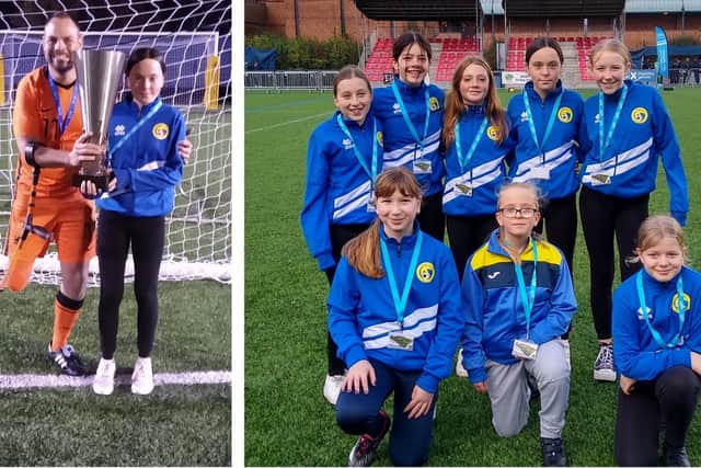 The ball girls at the competition staged at Dalgety Bay Sports Centre (Pics: Submitted)