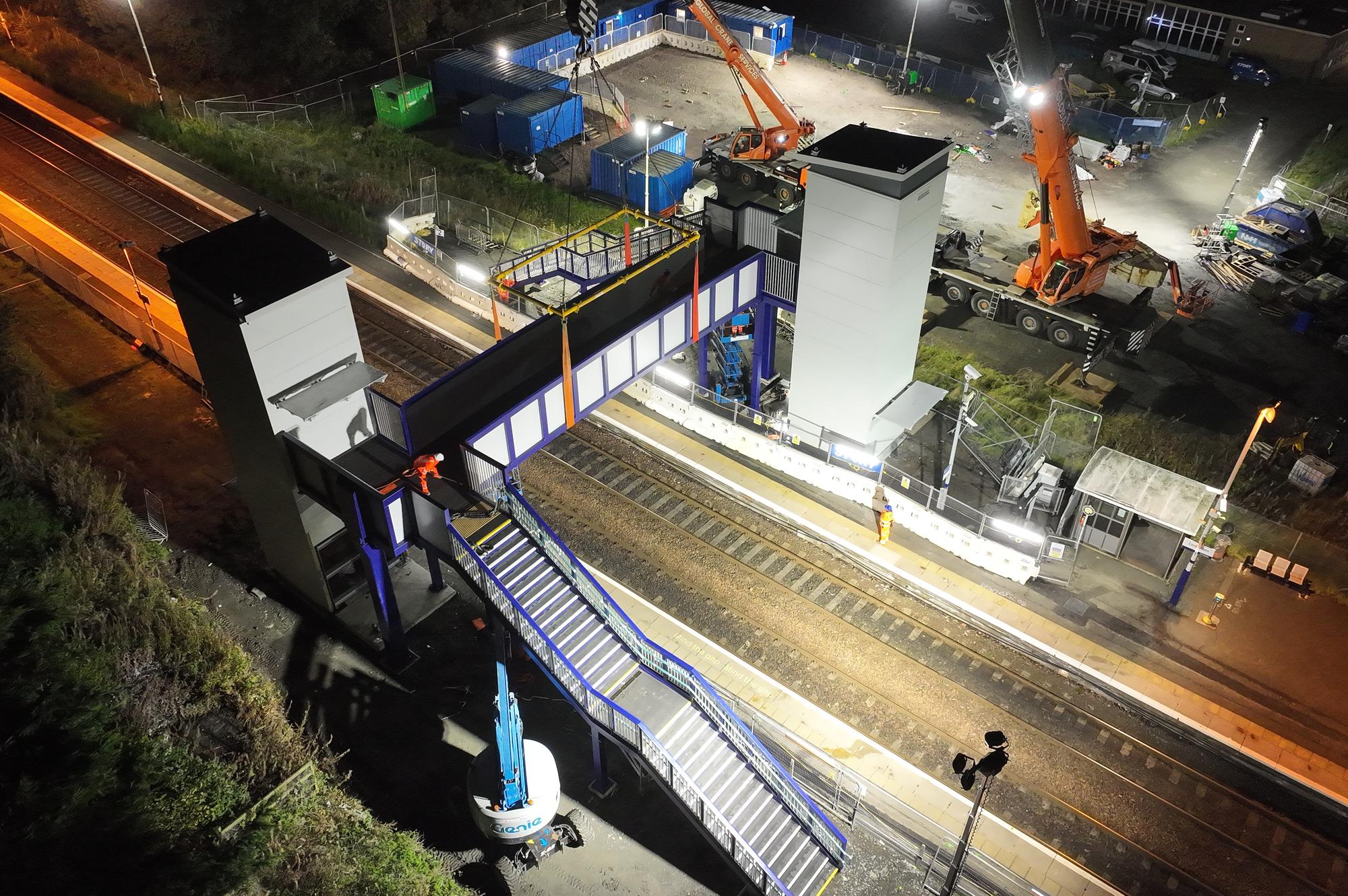 New £5million footbridge at Fife station takes shape