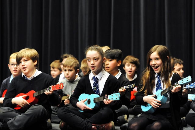 Pupils from St Agatha's perform in the primary schools section
