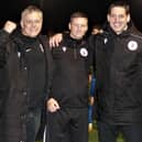 Robbie Raeside (2nd right) and his coaching team celebrating another win (Pics by John Stevenson)