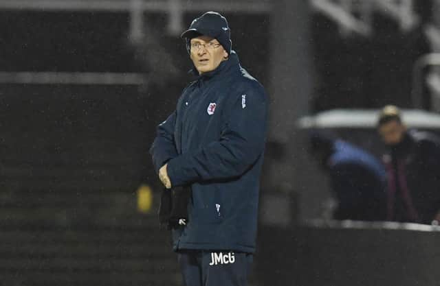 John McGlynn is back in the Raith Rovers dugout after a period of illness (Pic: Ross MacDonald/SNS)
