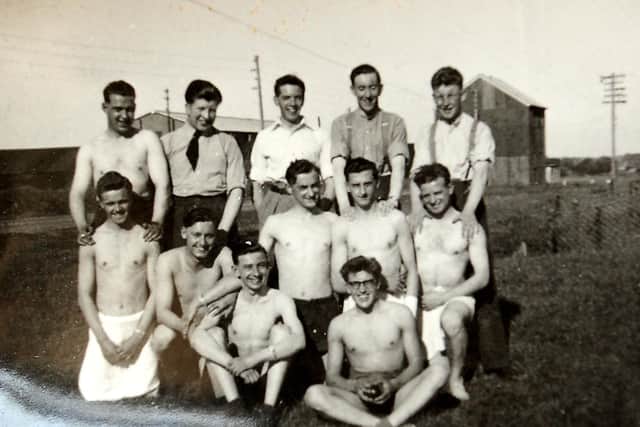 Andy, back row second from the right, with his RAF mates. Pic: Fife Photo Agency.