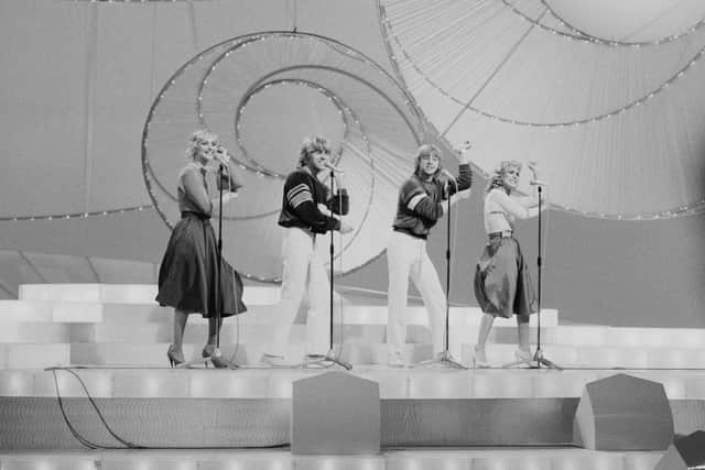 British pop group Bucks Fizz performing at the 1981 Eurovision Song Contest, Dublin, Ireland (Pic: Hilaria McCarthy/Daily Express/Hulton Archive/Getty Images)