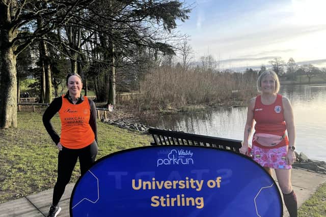 University of Stirling Parkrun was contested by Cara Murdoch and Elaine Masterton
