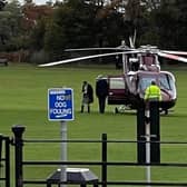 Princess Anne lands in Memorial Park, Thornton (Pic: Fife Jammer/facebook.com/FifeJL)
