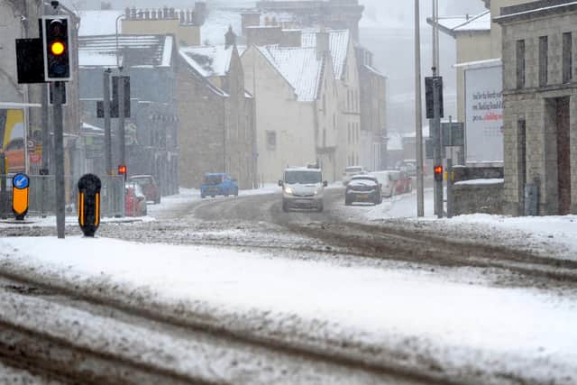 The wintry weather is causing disruption to services across Fife. Many schools are closed, recycling centres are shut and bin services are disrupted.
Pic: Fife Photo Agency