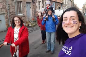 Amy Young on her fundraising walk