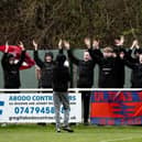 Kirkcaldy & Dysart's new band of supporters pictured at the 3-1 home win over Blackburn United (Pics by Julie Russell)