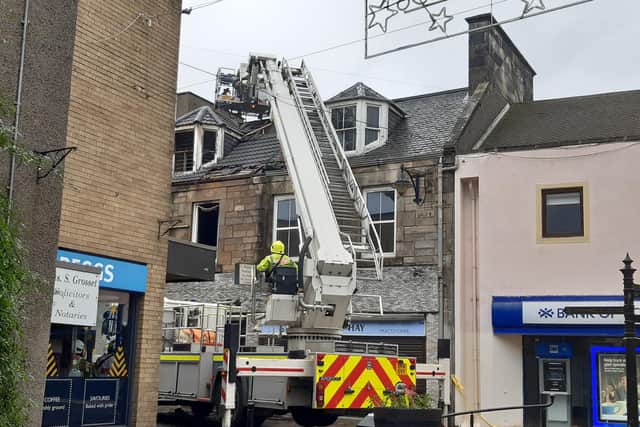 The fire at the former WHSmith store