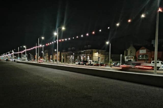 Parts of Kirkcaldy's waterfront are now lit up