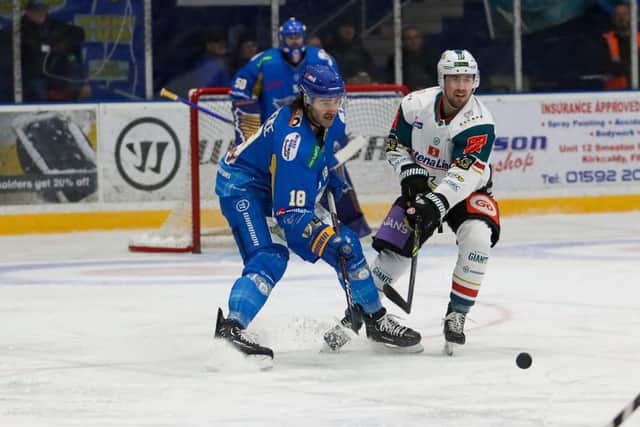 Chris Lawrence in action against Belfast Giants (Pic: Derek Young)