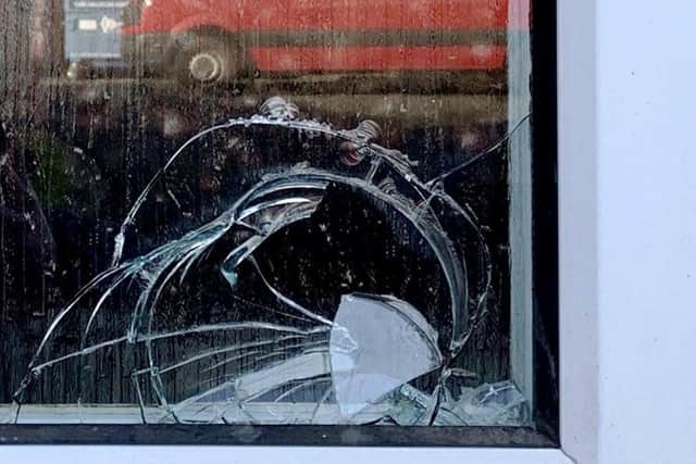 Police have appealed for information after windows were smashed again at Seescape in Kirkcaldy last month.