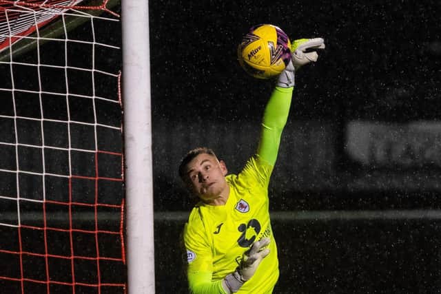 Raith keeper Andy McNeil makes great save
