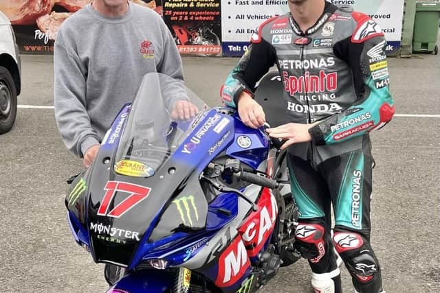 Bob (left) with his friend John McPhee, an ex-Moto GP rider
