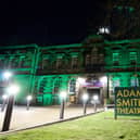 The Adam Smith Theatre in Kirkcaldy lit up in green for the Samaritans (Pic: Submitted)