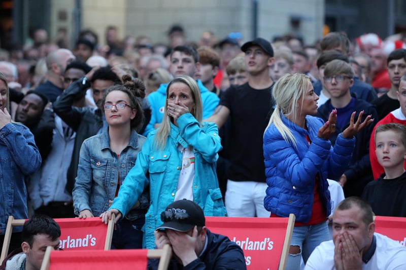 The dream is over. England fans in Sunderland watch the semi-final against Croatia.