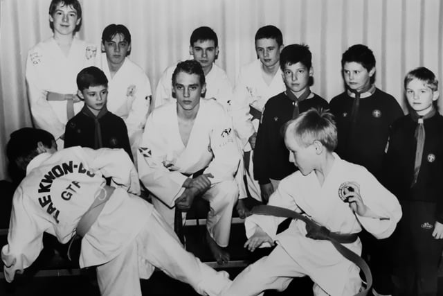 A Tae-Kwon do demonstration staged 30 years ago in October 1993 at Pitcoudie Church, Glenrothes, for the young Cubs