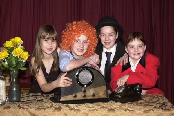 Children from Kirkcaldy’s Templehall area took to the stage in 2001. The Templehollywood Drama Group comprising eight to 16-year-olds performed their production of the popular musical ‘Annie’ at the local Community Centre and was proving so popular that a waiting list for eager children was required. Pictured from l to r are; Sarah Curtis (10), Kayleigh Good (11), Mandy Longhurst (11) and Stephanie Stevens (11).
