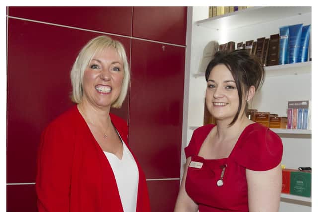 Christine Cunningham Smith,owner of Bliss Beauty and her assistant manager Charlene Londra. Pic: George McLuskie.