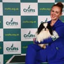 Leanne Lindsay from Freuchie with Trevor, a Japanese Chin (Pic:  BeatMedia/The Kennel Club)