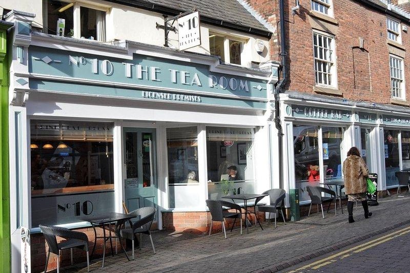 The cafe on Chesterfield's South Street is known for its delicious scones, coffee and desserts. No 10 The Tea Room is family run and offers wholesome cooking and sweet treats to shoppers, residents and those passing through the centre of town.
