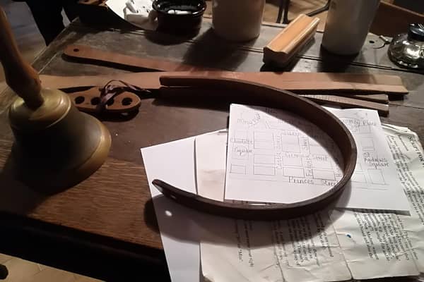 A typical school belt on teacher's desk  - this one can be seen in the Victorian classroom off Leith Walk in Edinburgh (Pic: Johnston Press)