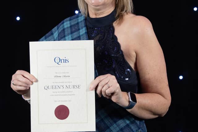 Rhona Martin of Glenrothes has been awarded the title of Queen's Nurse (Pic: Lesley Martin)