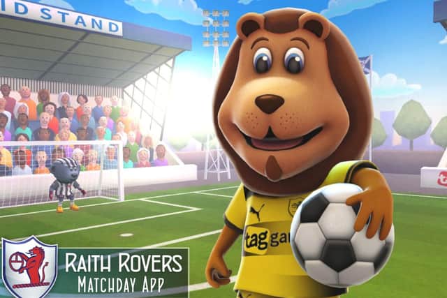 The app features club mascot Roary Rover.