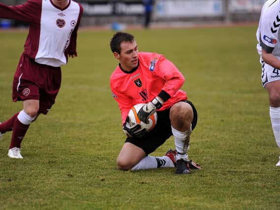 Dean Lyness pictured in action for East Fife during a friendly match against Hearts in 2011. Pic: Walter Neilson
