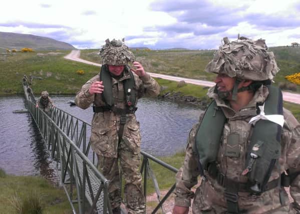On exercise...in Warcop, Cumbria, the 7SCOTS recruits come from all over the North East and Fife (Pic courtesy of the 7SCOTS)
