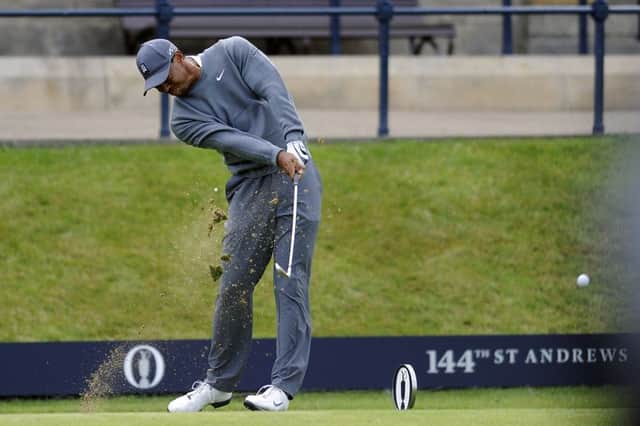 Tiger Woods had a bad start to his 2015 Open - but aims to get back on track tomorrow and hopes the conditions can help. Picture by Michael Gillen.