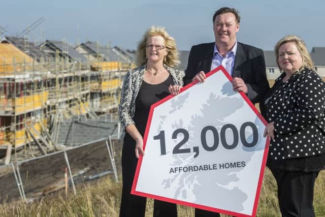 From left: Mary Taylor (Chief Executive of SFHA), Graeme Brown (Director, Shelter Scotland) and Annie Mauger (Executive Director of the Chartered Institute of Housing in Scotland). Pic: Phil Wilkinson