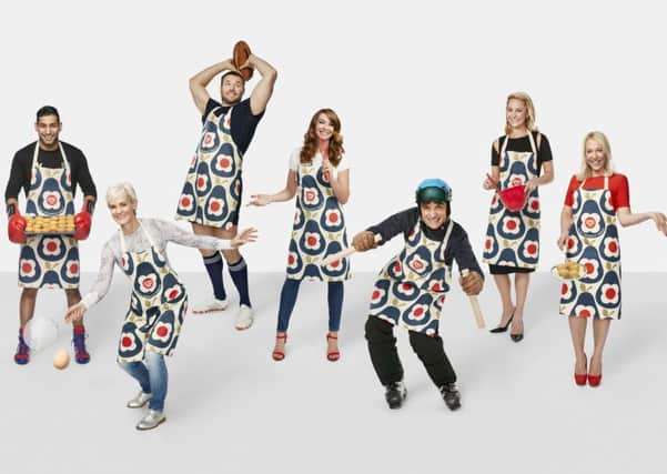 Sports personalities show off their aprons