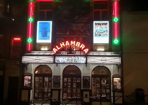The canopy at the Alhambra Theatre, Dunfermline has been restored to how it would have been in 1922