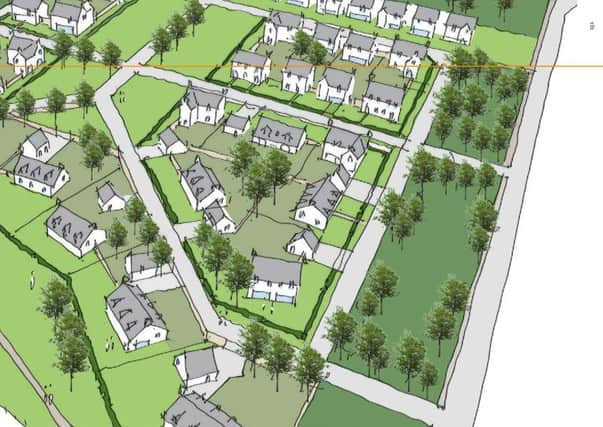 An artist's impression of how the new houses at Cupar North  will look