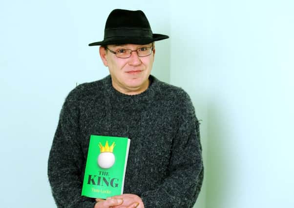 Author Tom Locke with his debut novel 'The King'. Picture by Fife Photo Agency.