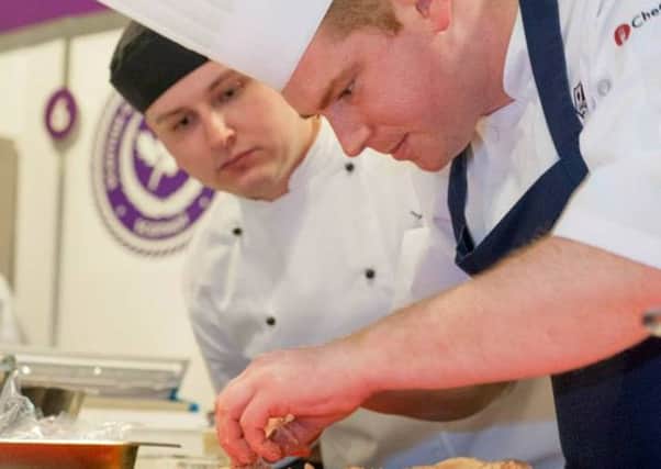 Glenrothes chef Robbie Penman competes in the final of the Scottish Chef of the Year competition 2015.