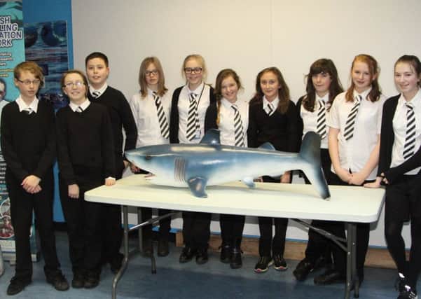 Students from Inverkeithing High took part in a nurdle hunt after visiting Deep Sea World