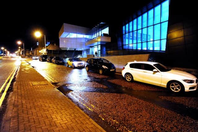 Parking outside Kirkcaldy Leisure Centre